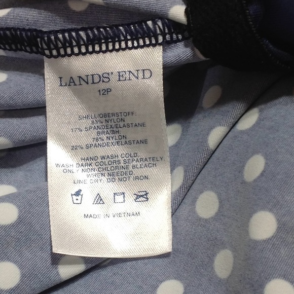 Lands' End Navy Blouson Tummy Hiddind Tankini Top - Picture 9 of 10